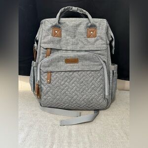 NWOT - Grey diaper bag backpack